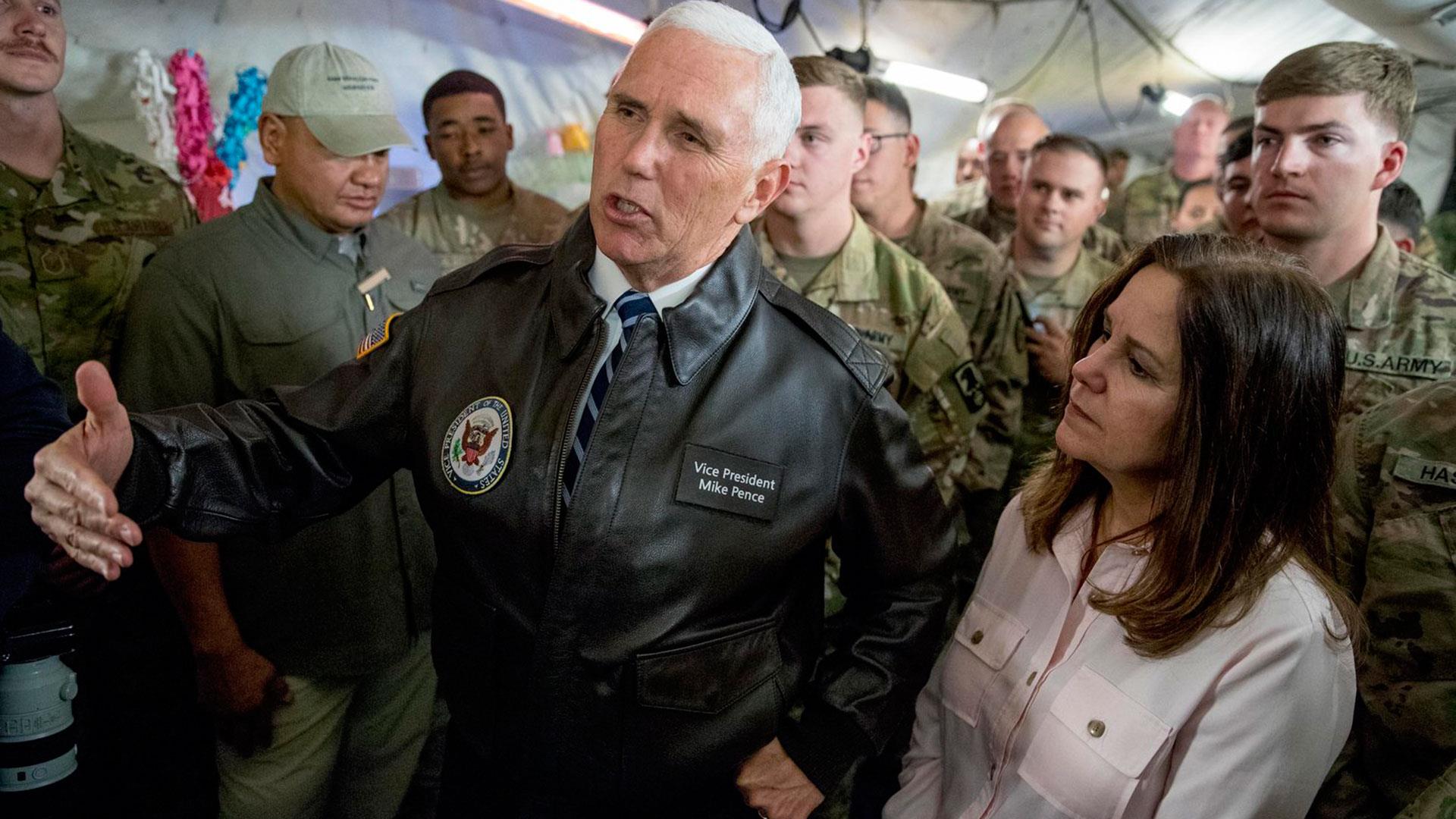 Mike Pence makes unannounced visit to Iraq to visit U.S. troops, reassure  Kurds