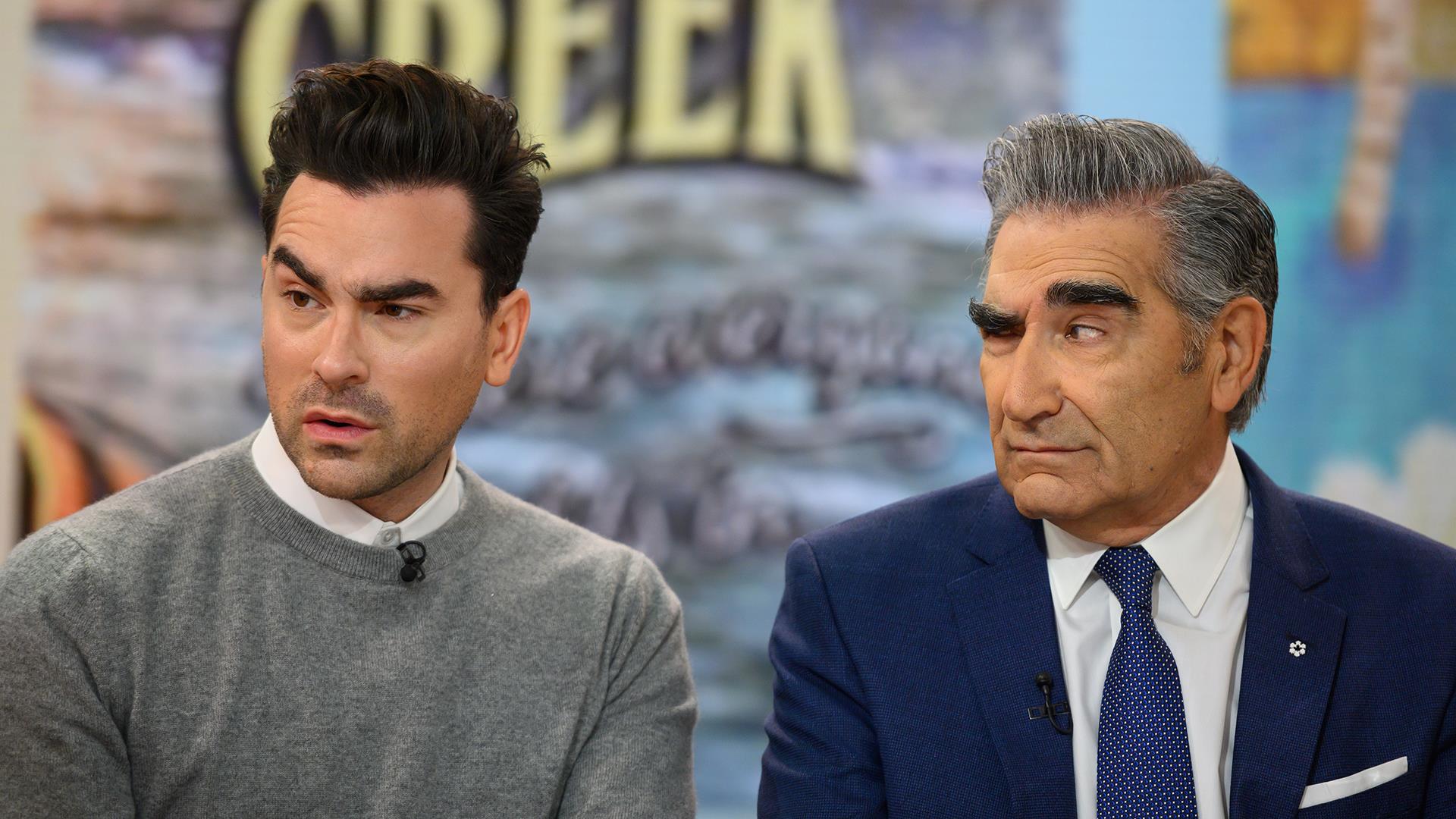Watch 'Schitt's Creek' stars Eugene Levy and Dan Levy have a brow-off