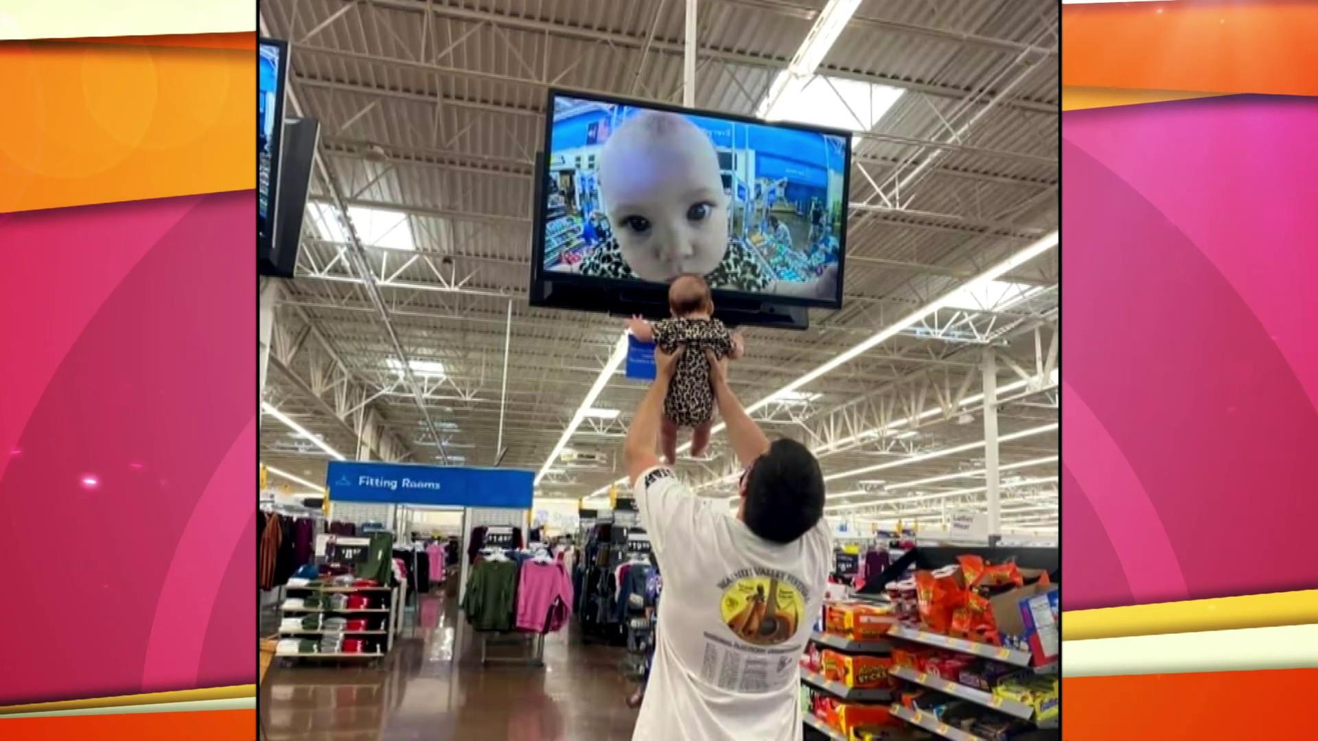 Baby's silly Walmart photo is a viral hit