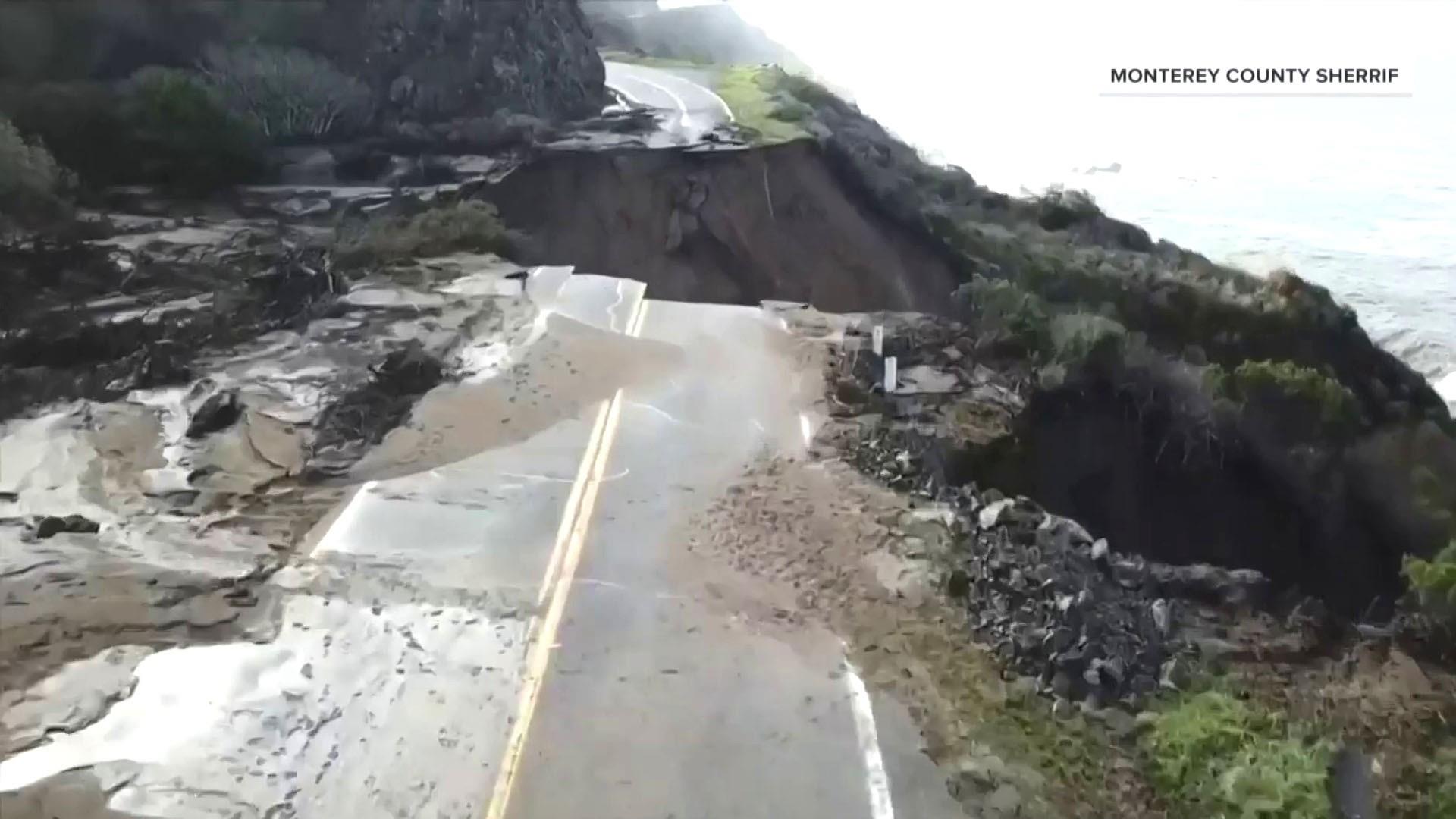 Part Of California Highway Collapses Into Pacific